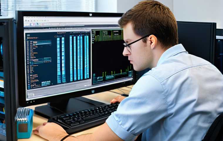 정보기기운용 필기 시험 대비 중요 개념 요약 - **CompTIA A+ Image Prompt:**
"A highly focused, young IT support technician, with a keen express...